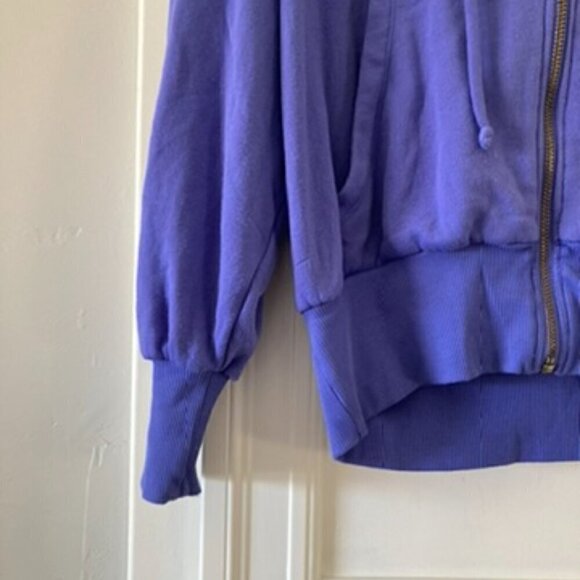 Free People Movement On Point Full Zip Jacket Oversized Purple Grape Sz S - Picture 2 of 6